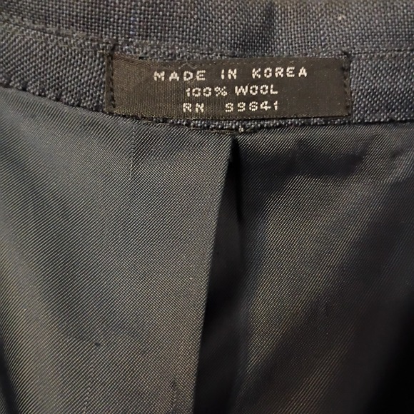 Paulo Solari Athletic Fit Blazer 46L Blue Plaid Wool Sport Coat 4 Button No Vent - Picture 7 of 12